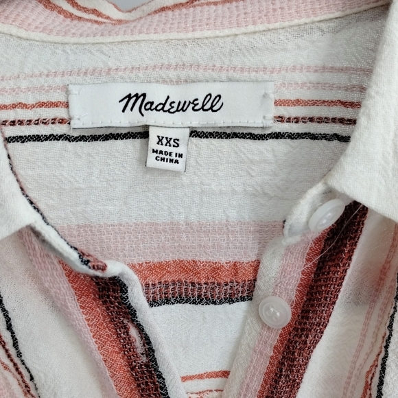 Madewell‎ Central Shirt White Albee Striped Cotton - Picture 3 of 14